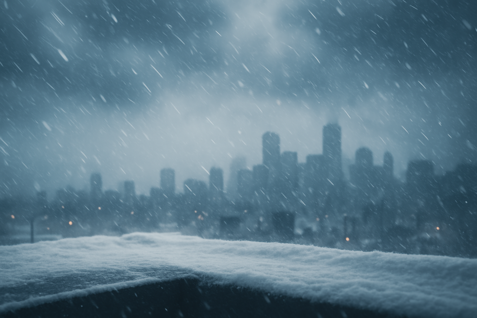 Visual representation of weather forecast snow storm