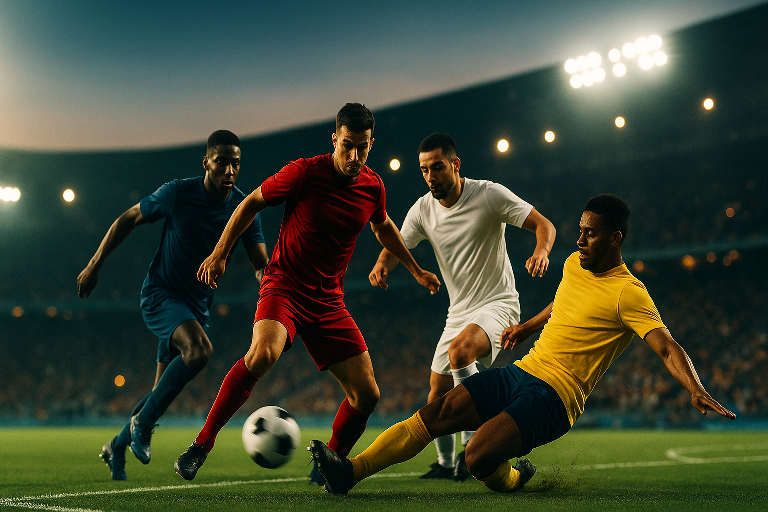 Visual representation of 2024 UEFA European Football Championship qualifiers underway with major teams battling for spots