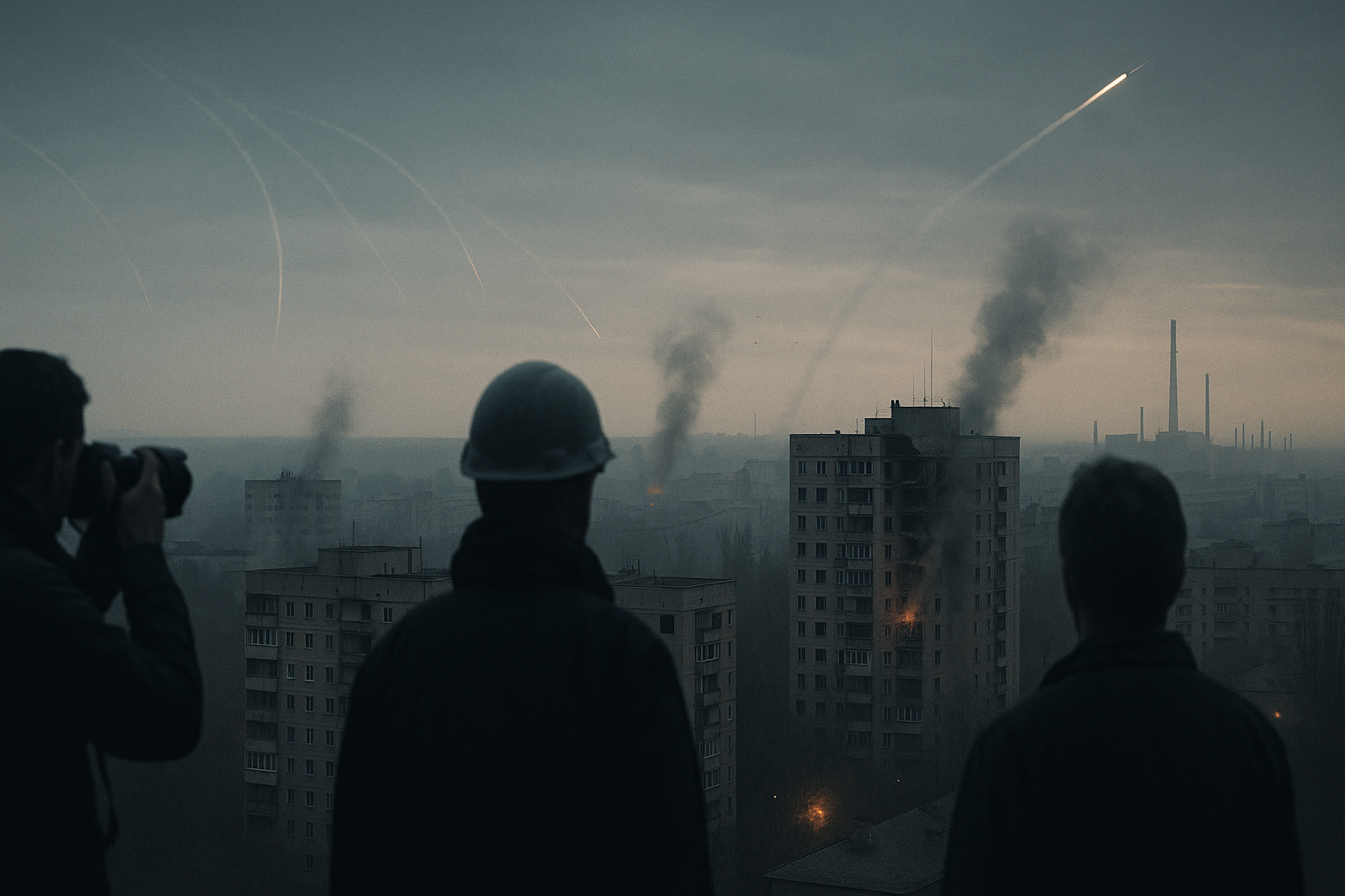 Visual representation of Russia-Ukraine conflict escalates with new missile strikes on eastern Ukraine cities