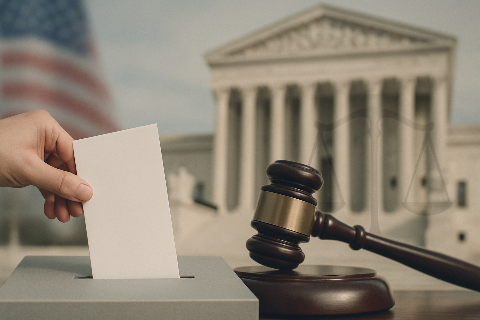 Visual representation of US Supreme Court hearing challenges to key voting rights laws ahead of midterm elections