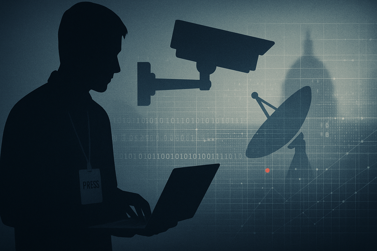 Visual representation of New disclosures from whistleblower reveal classified government surveillance programs targeting journalists