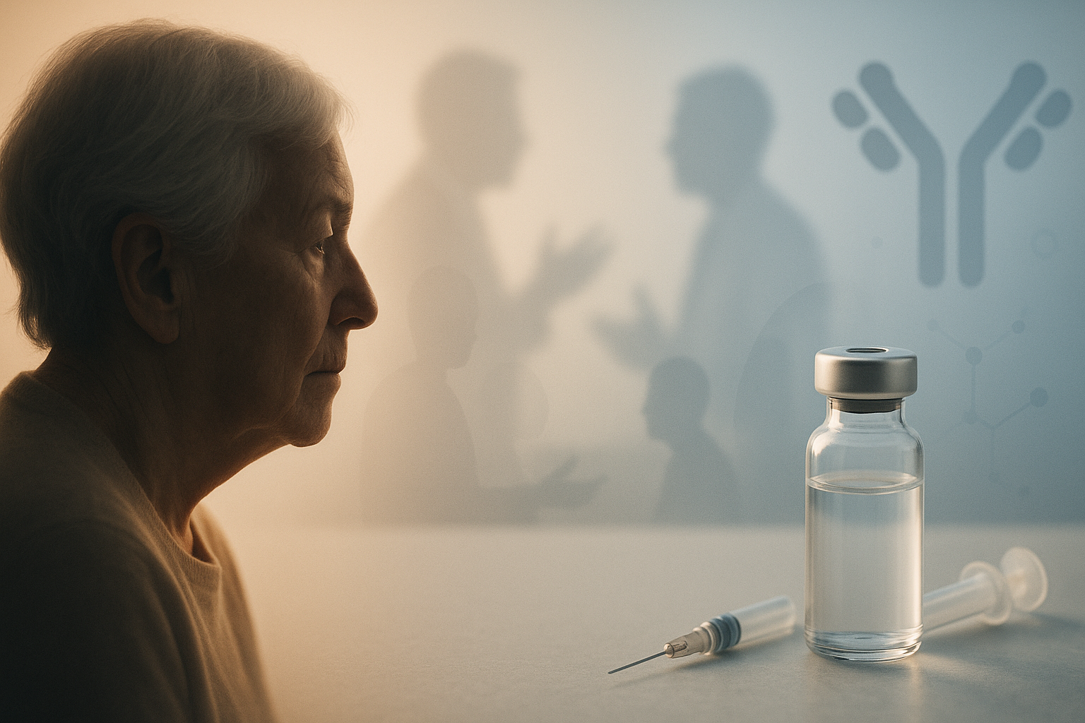 Visual representation of Debate over the approval and distribution of the new Alzheimer's drug lecanemab amidst safety concerns