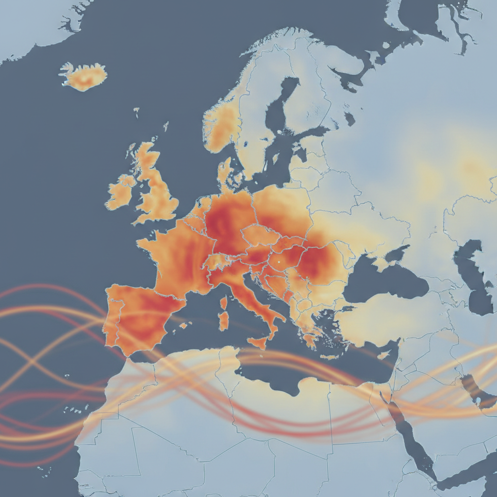 Visual representation of Record-breaking heatwaves in Europe linked to accelerating climate change
