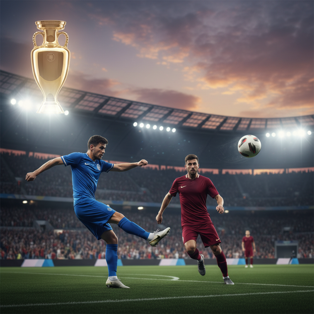 Visual representation of 2024 UEFA European Championship qualifiers heating up with key matches this week