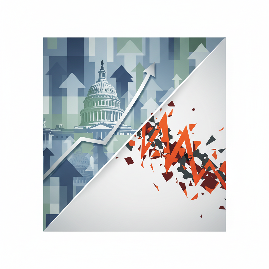 Visual representation of Debates over the US debt ceiling negotiations and potential government shutdown