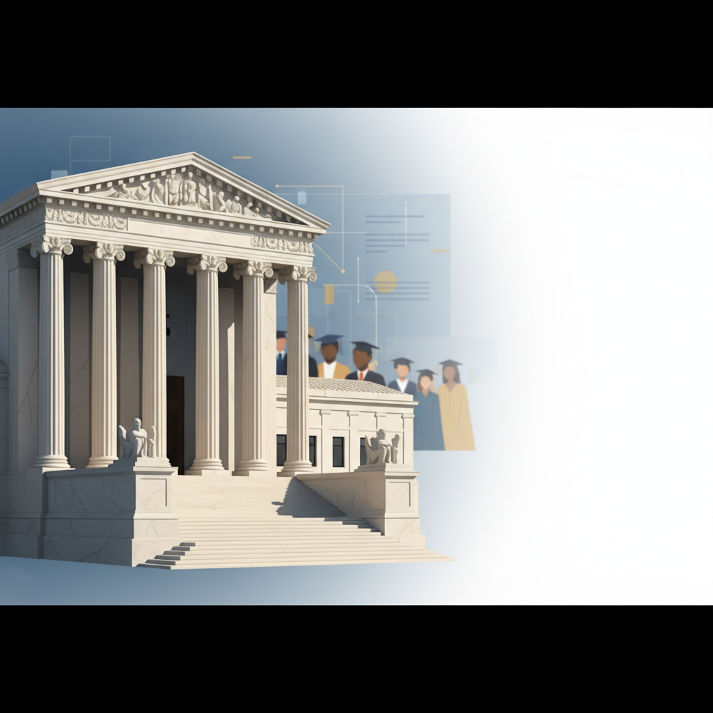 Visual representation of U.S. Supreme Court ruling on affirmative action in college admissions