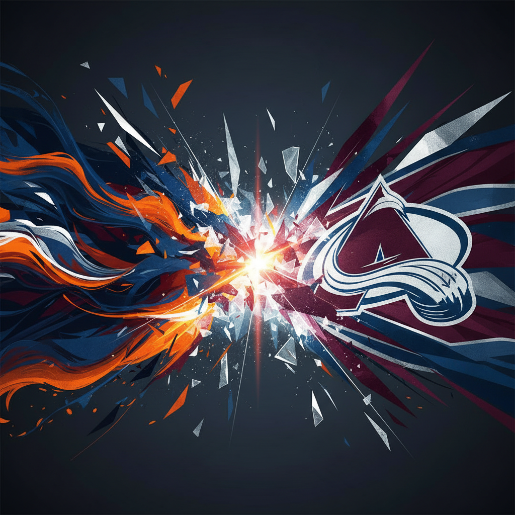 Visual representation of oilers vs avalanche