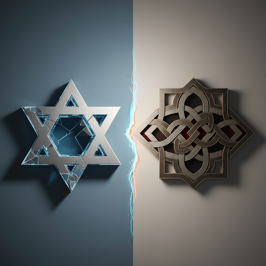 Visual representation of israel iran conflict