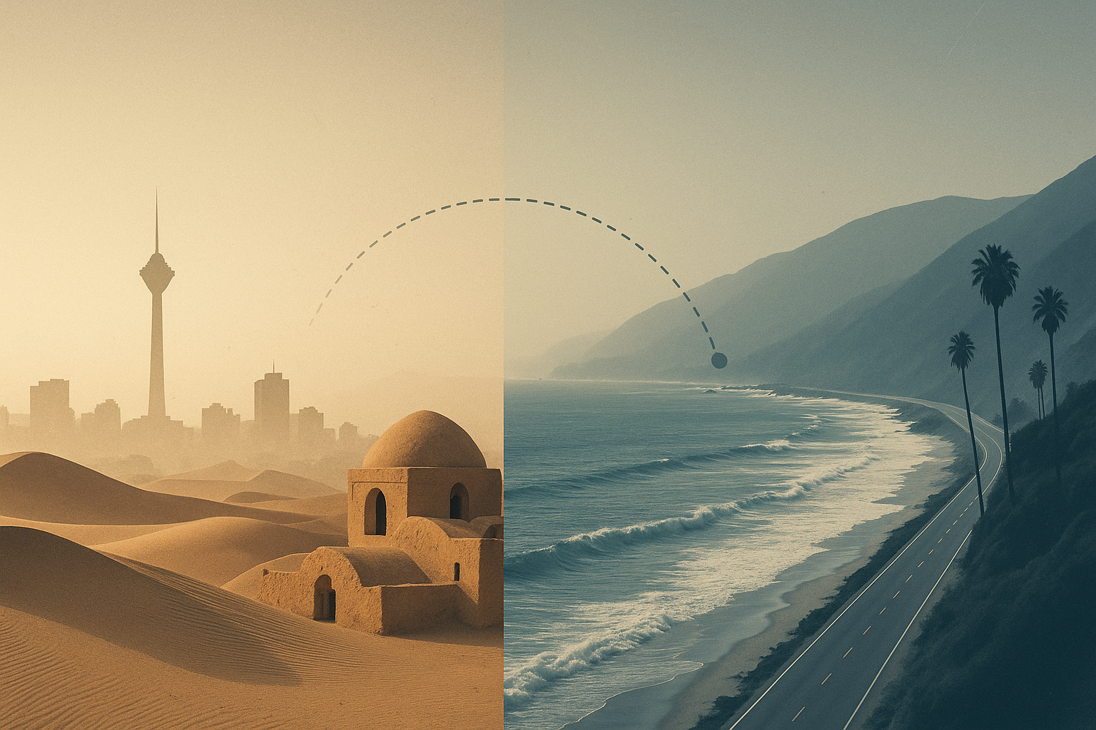 Visual representation of iran california