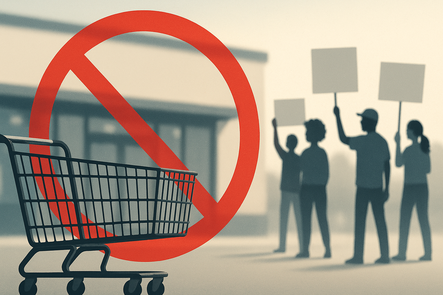 Visual representation of target boycotts