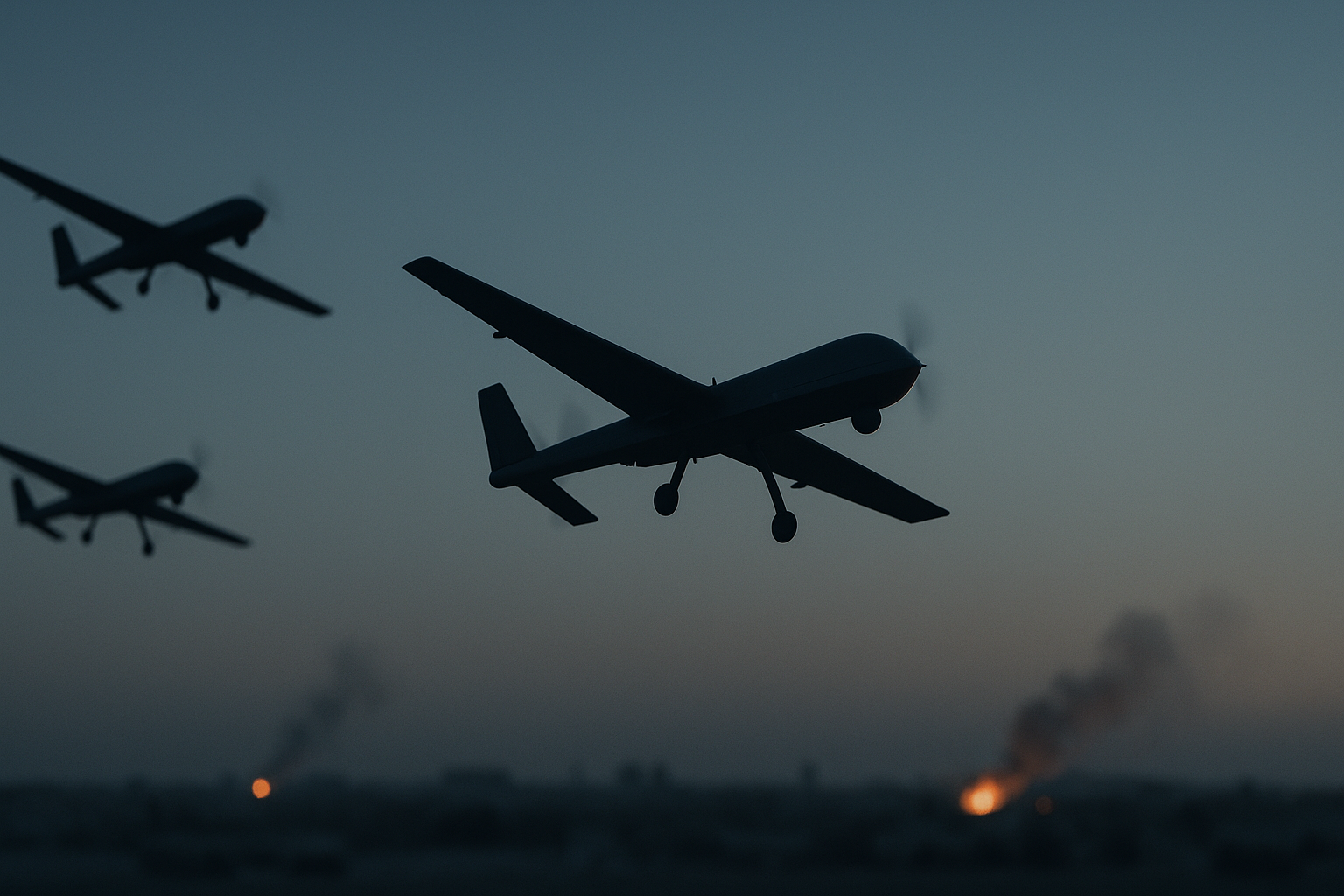 Visual representation of iranian drone attack