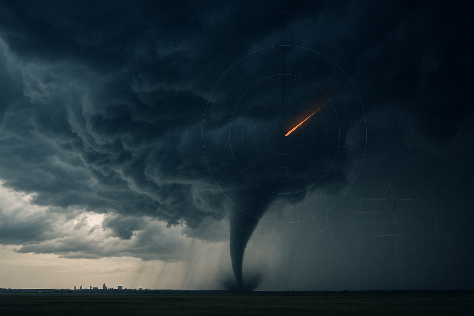 Visual representation of tornado tracker