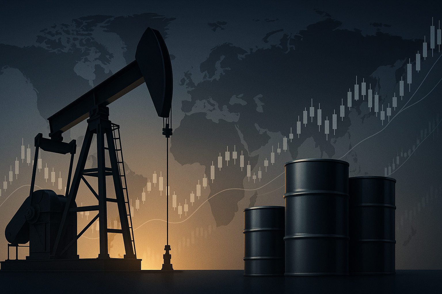 Visual representation of oil price today