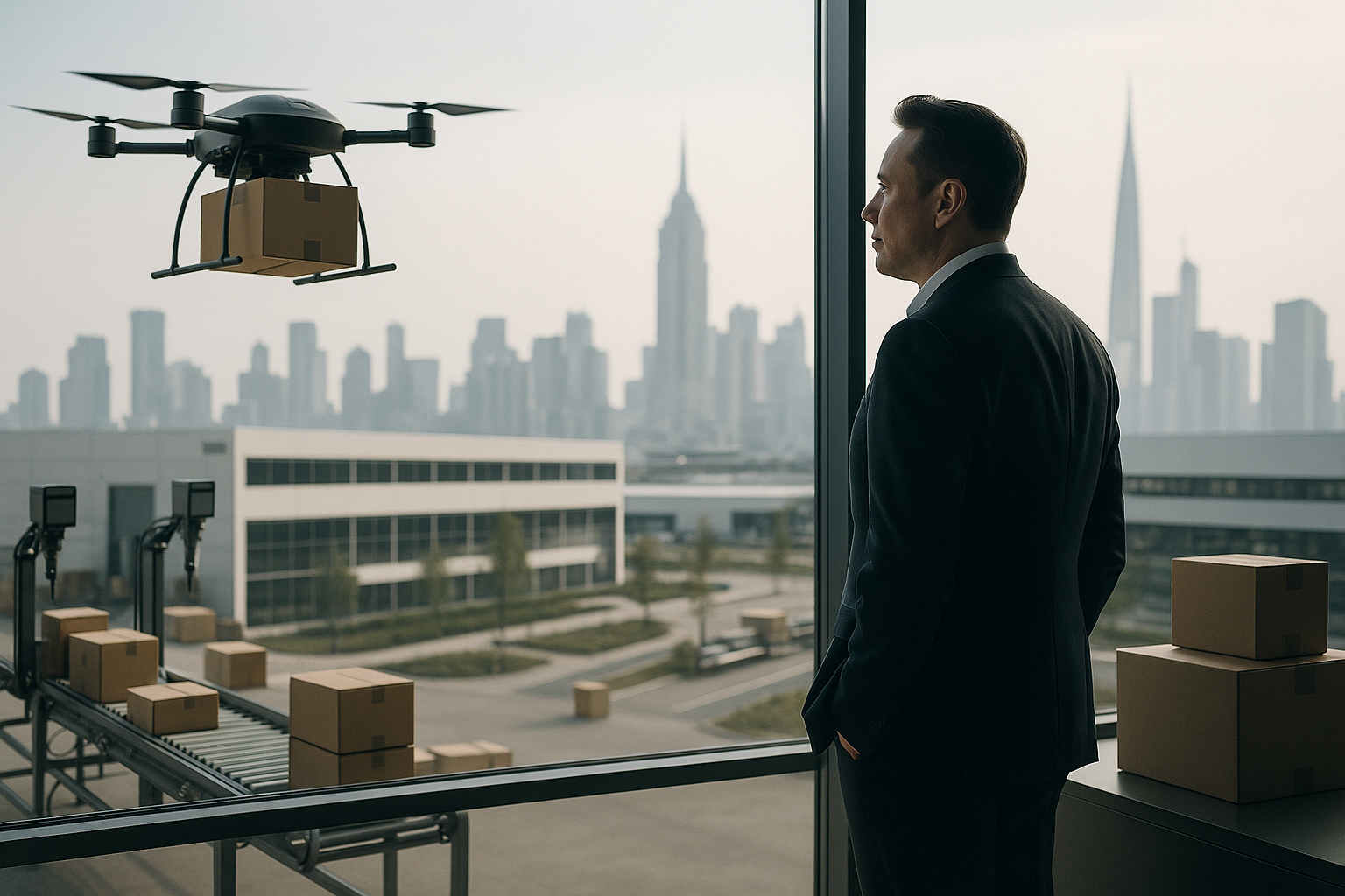 Visual representation of elon musk amazon