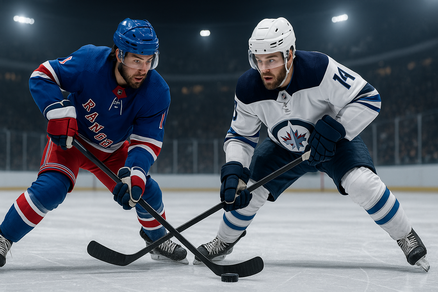 Visual representation of rangers vs jets