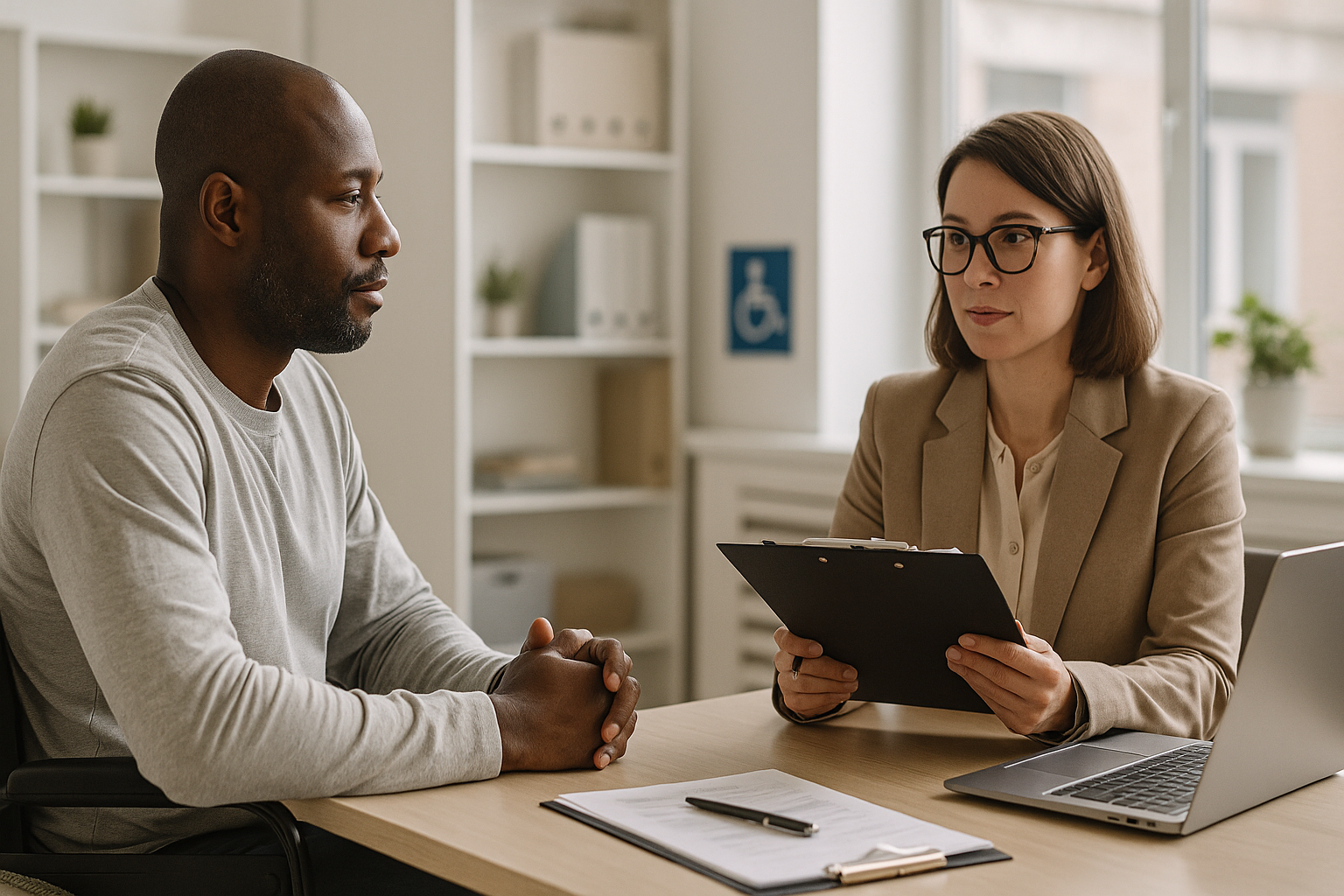 Visual representation of disability determination services