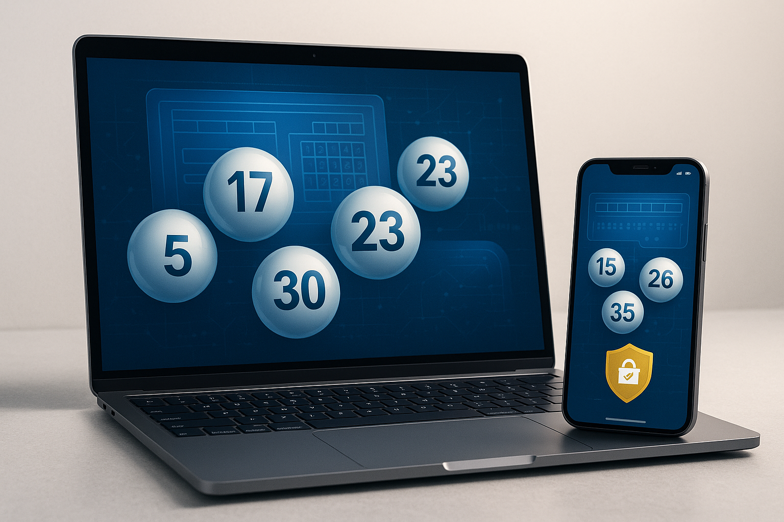 Visual representation of online lottery