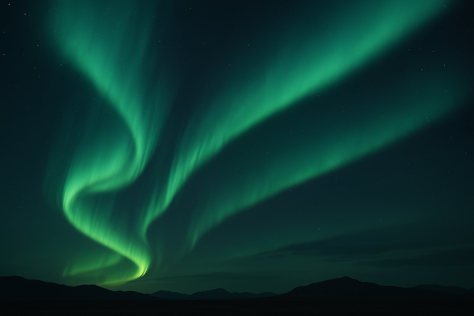 Visual representation of aurora borealis forecast