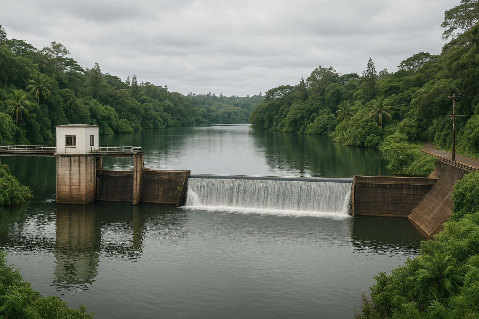 Visual representation of wahiawa dam
