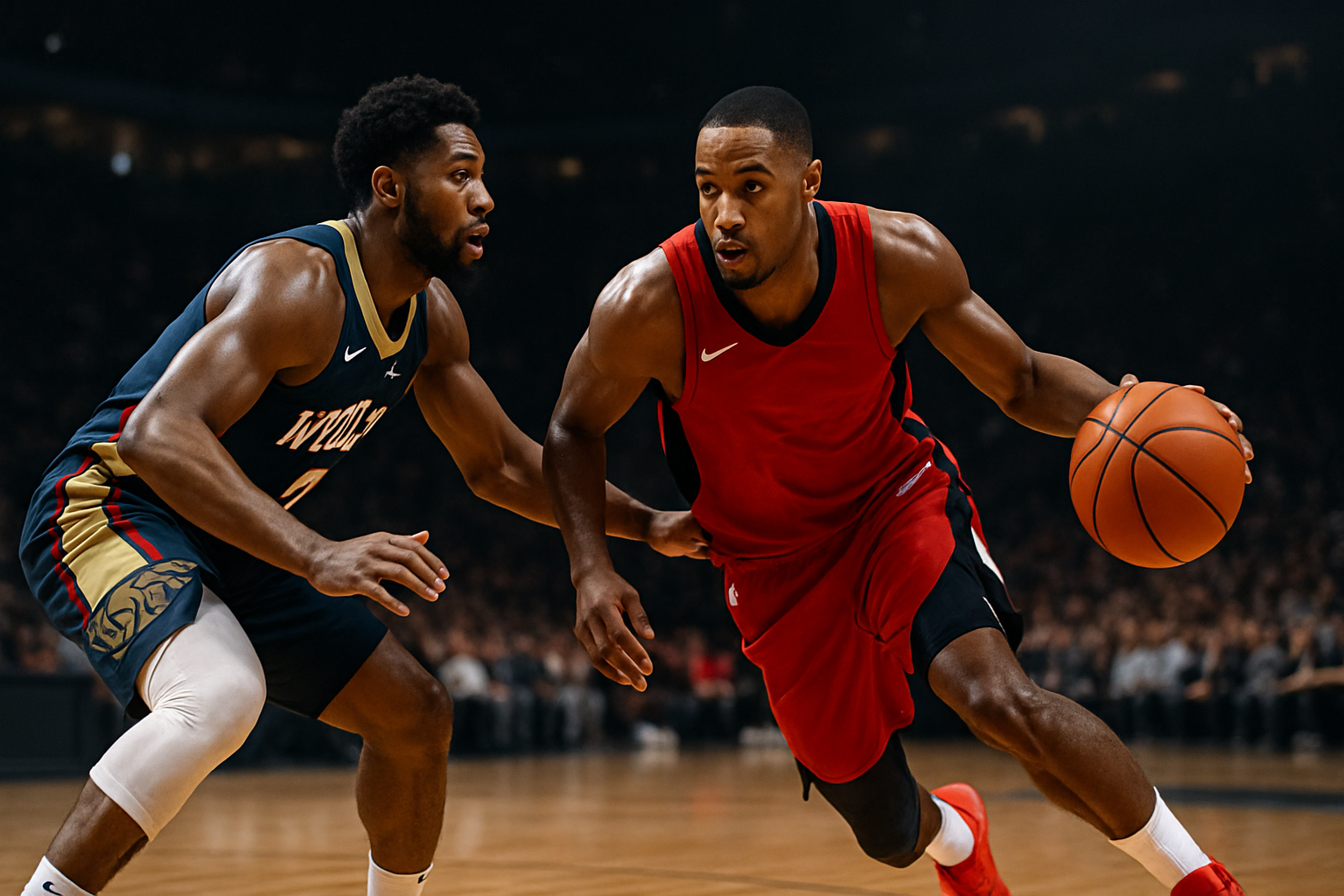 Visual representation of pelicans vs rockets