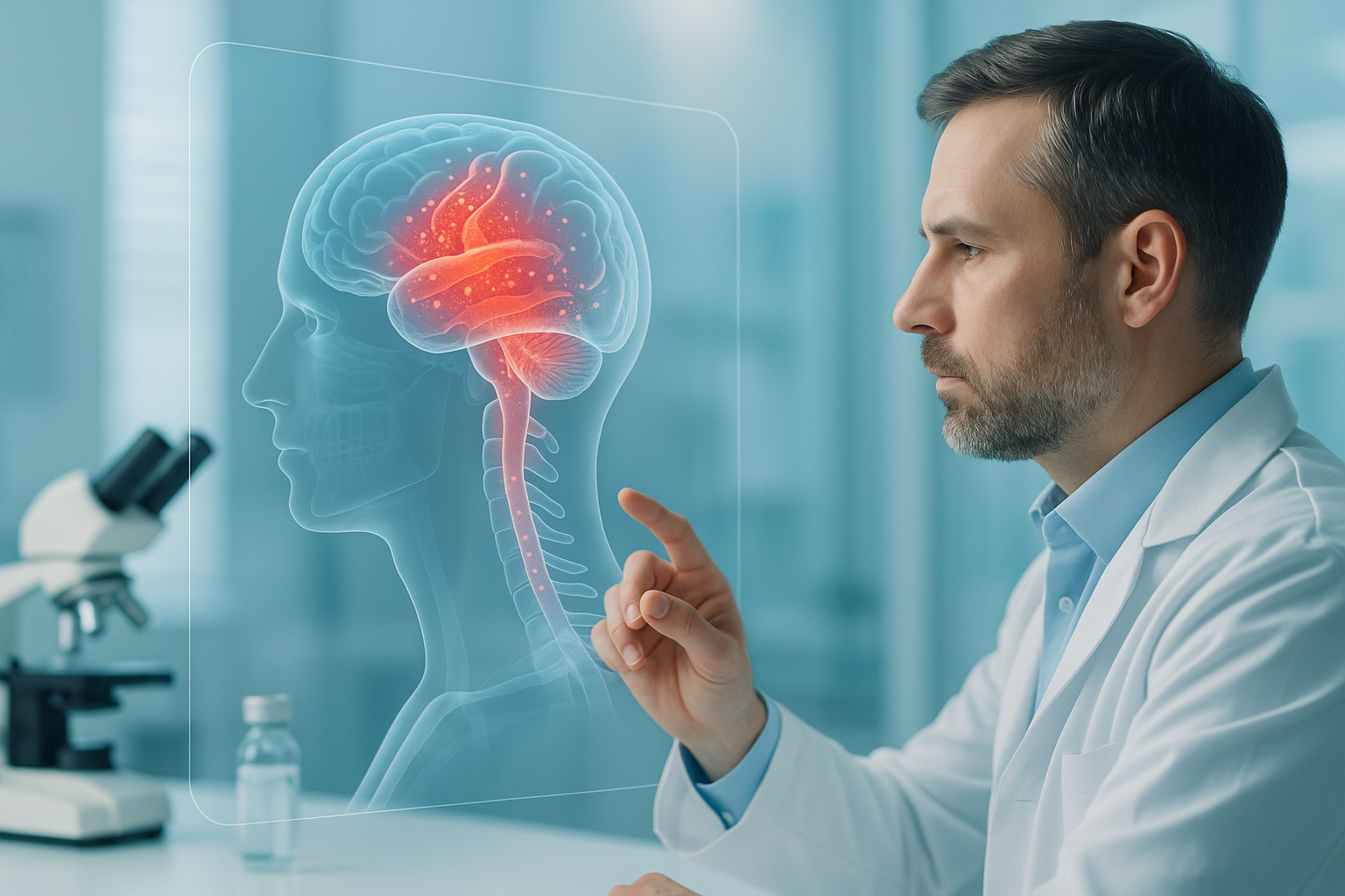 Visual representation of meningitis