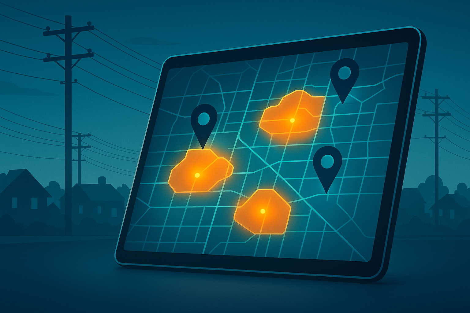 Visual representation of consumers energy outage map
