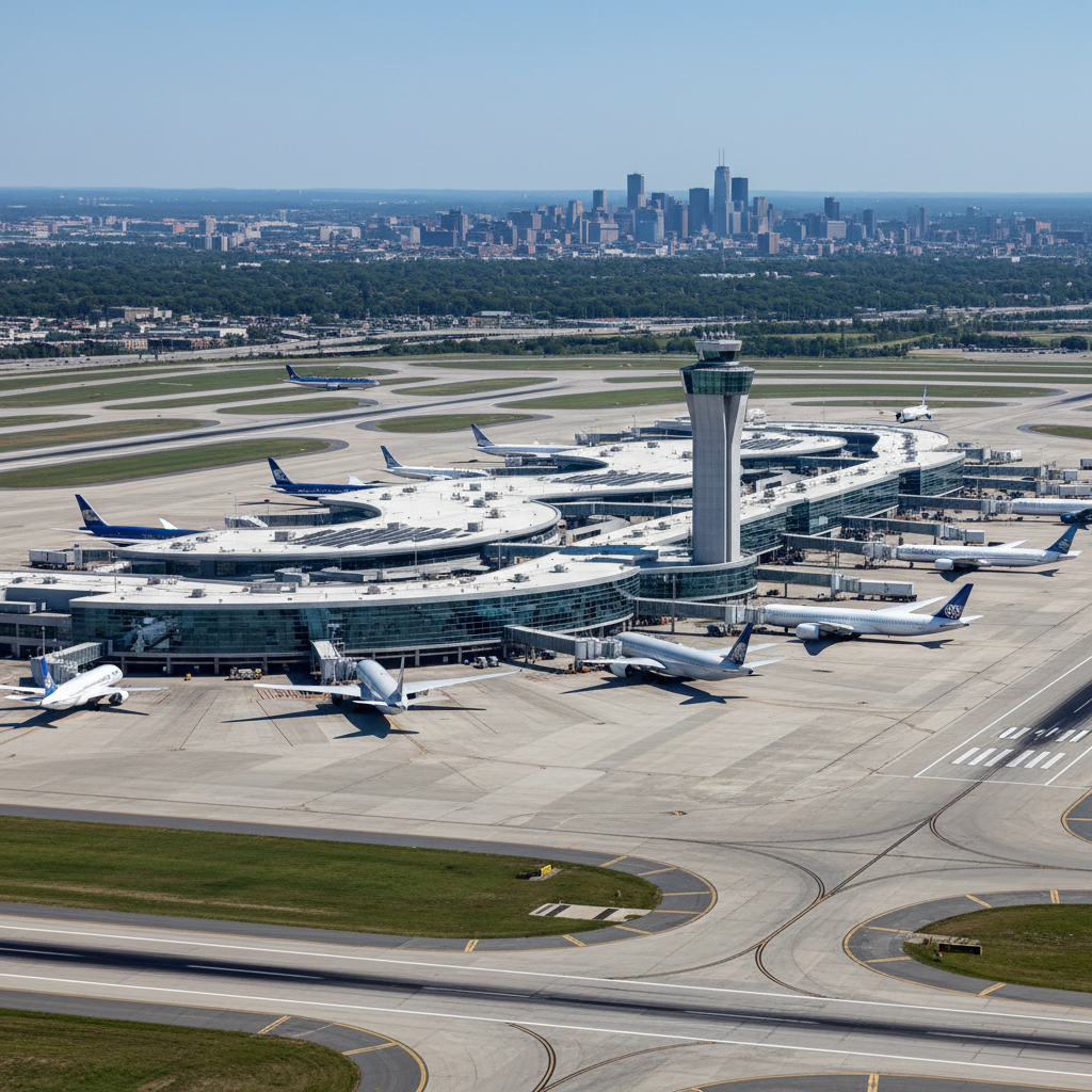 Visual representation of newark airport