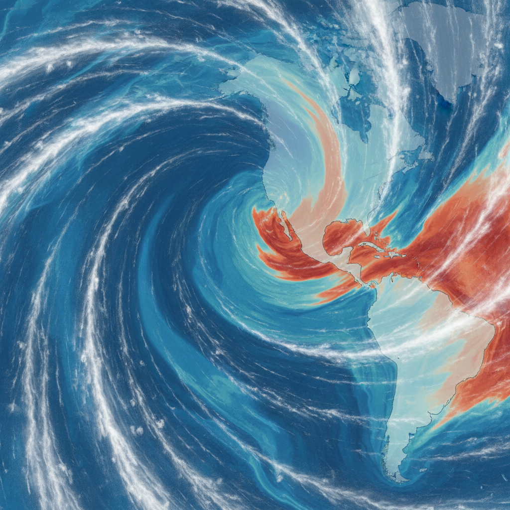 Visual representation of el niño southern oscillation