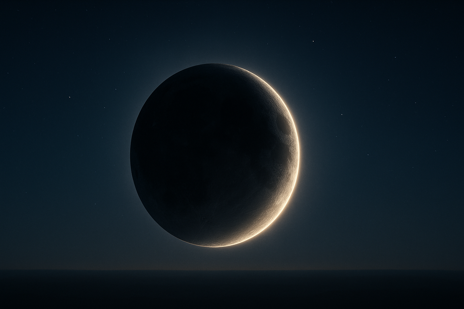 Visual representation of new moon march 2026