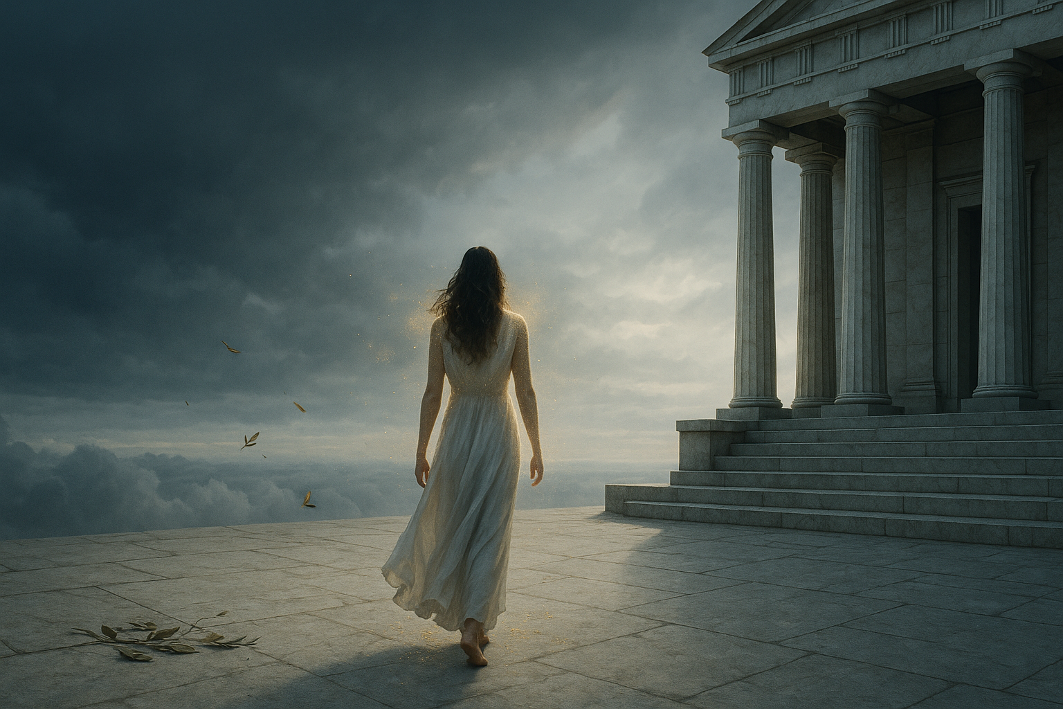 Visual representation of too late the daughter of olympus forsakes you