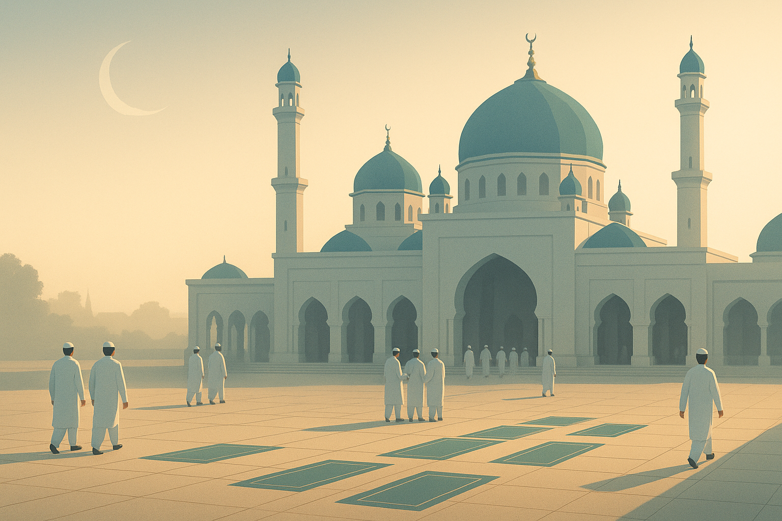 Visual representation of eid prayer time