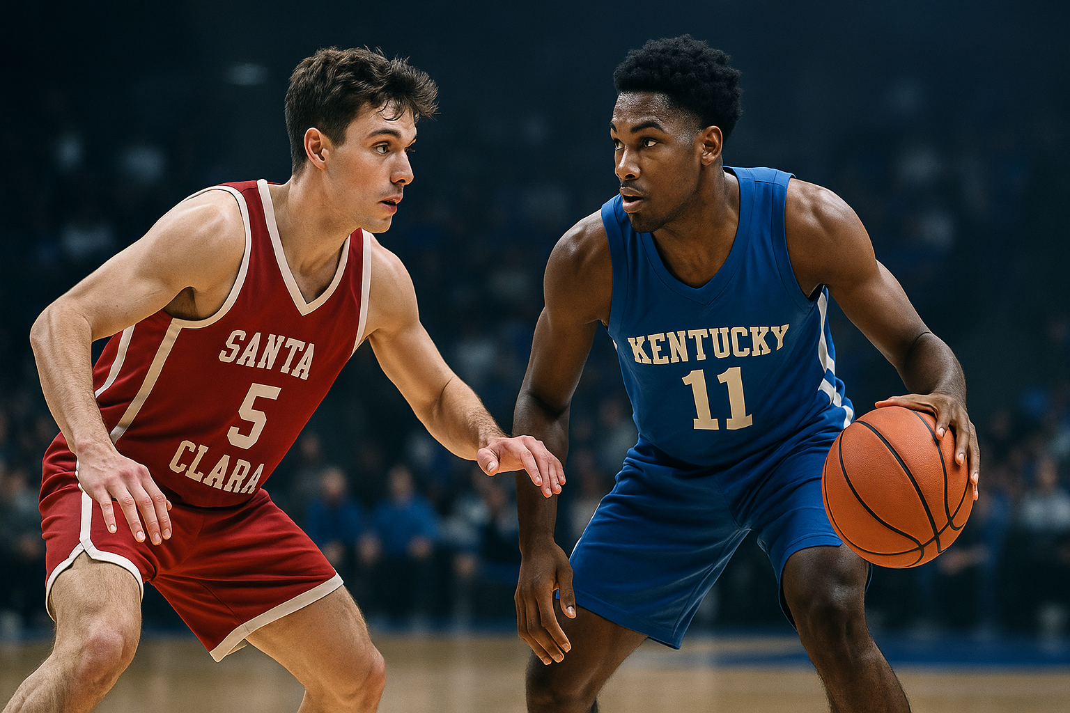 Visual representation of santa clara vs kentucky prediction