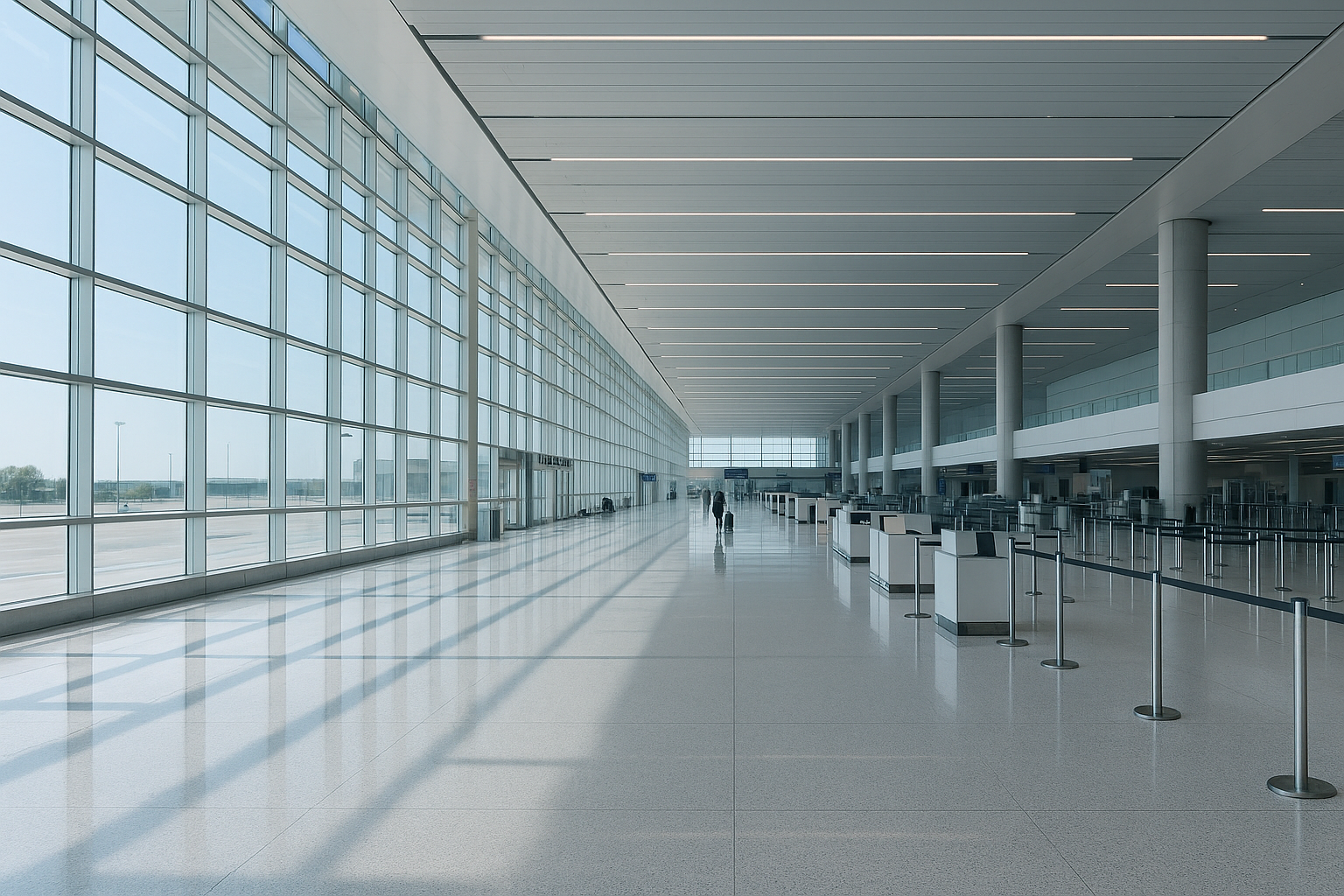 Visual representation of clear airport