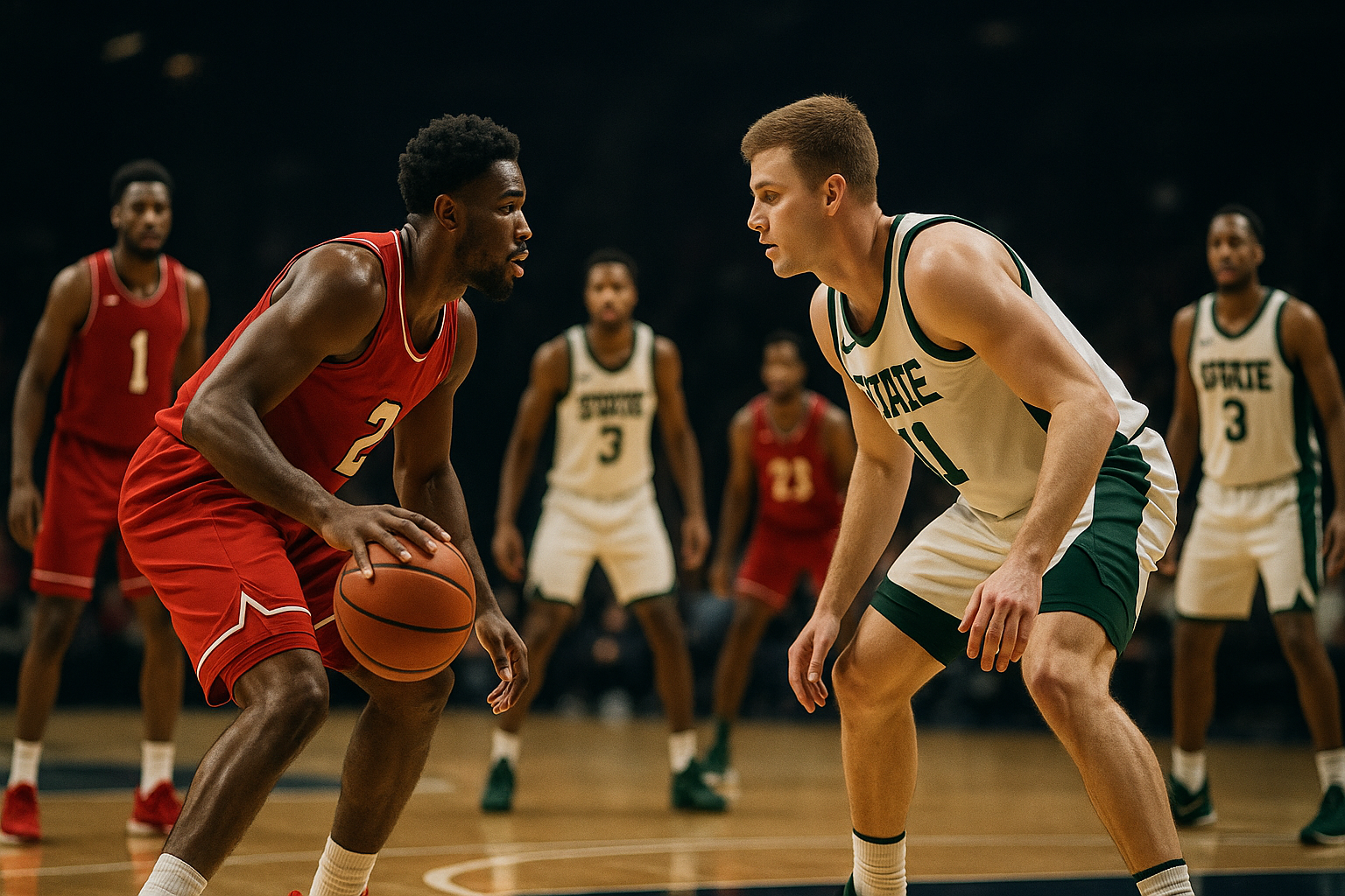 Visual representation of louisville vs michigan state prediction