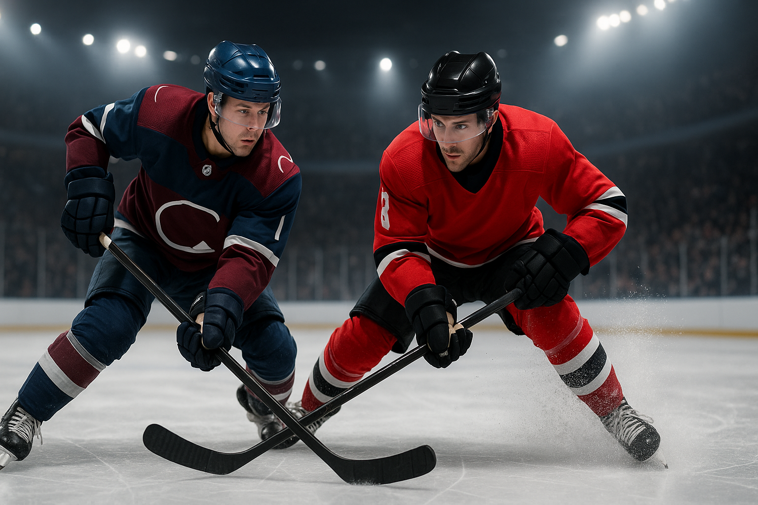 Visual representation of avalanche vs blackhawks