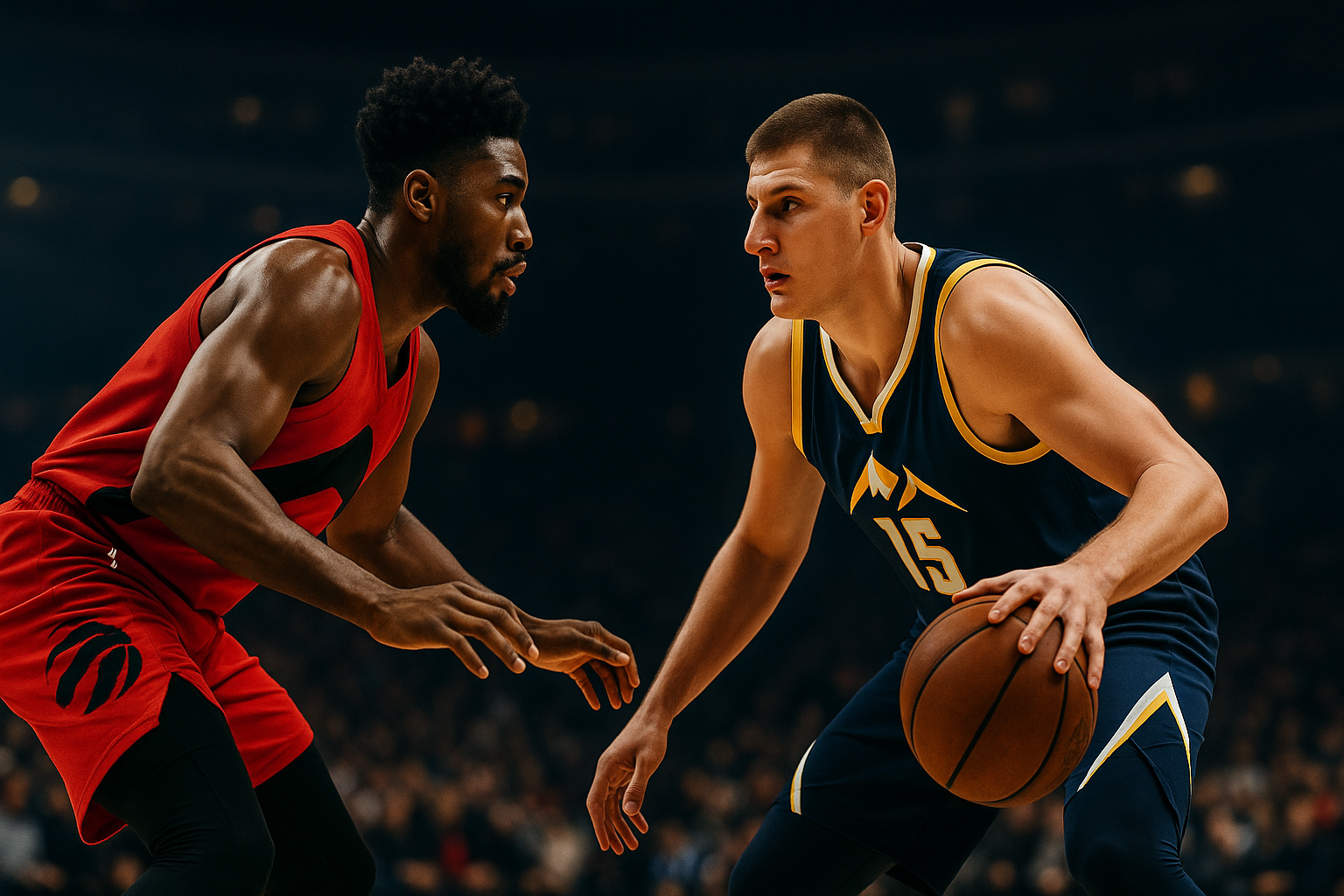 Visual representation of raptors vs nuggets