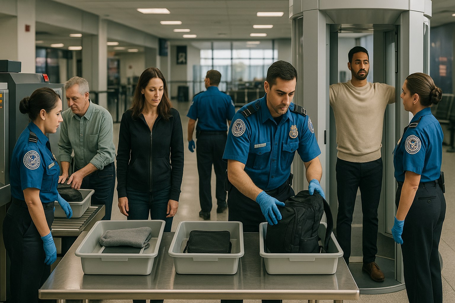 Visual representation of tsa airport security