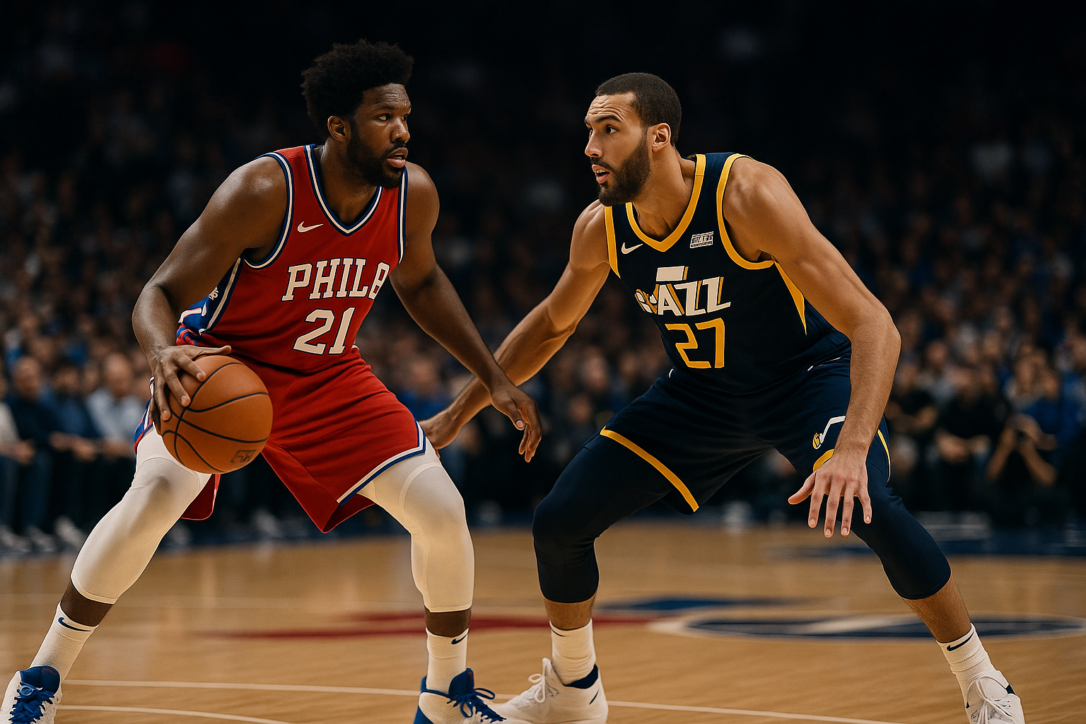 Visual representation of 76ers vs jazz