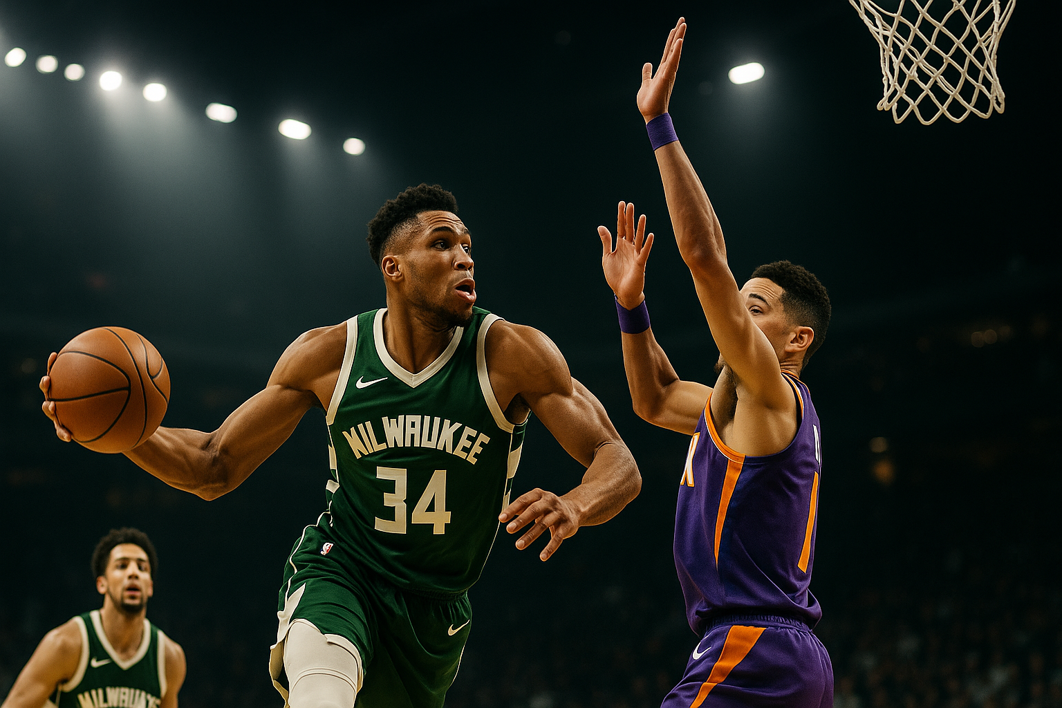 Visual representation of bucks vs suns