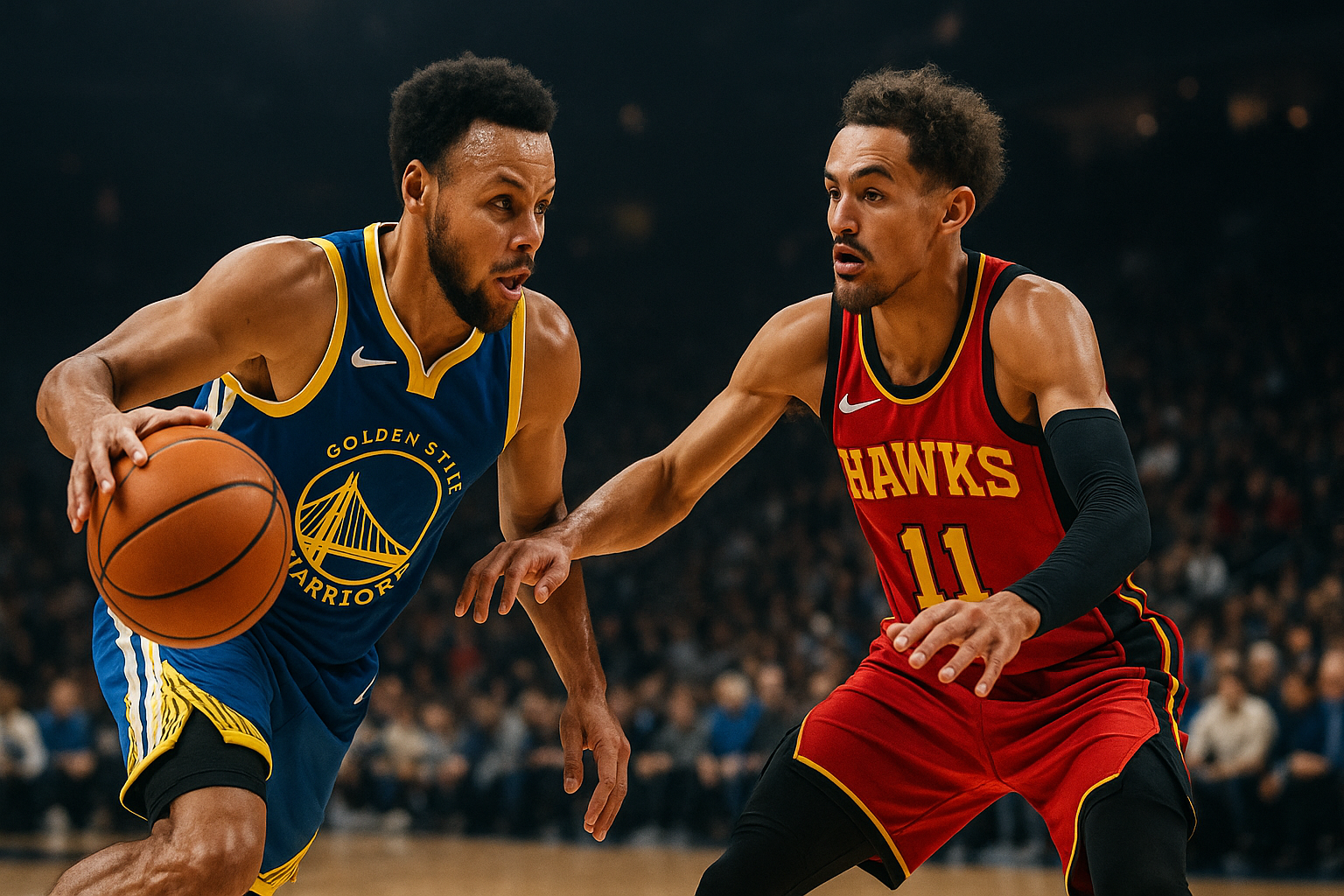 Visual representation of warriors vs hawks