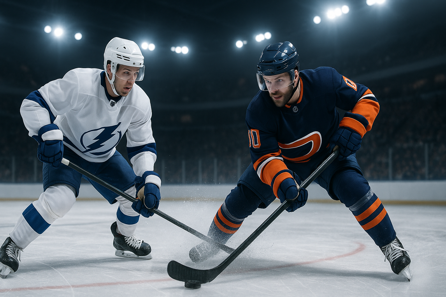 Visual representation of lightning vs oilers