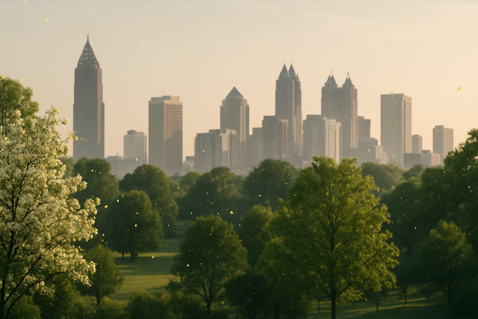 Visual representation of pollen count atlanta