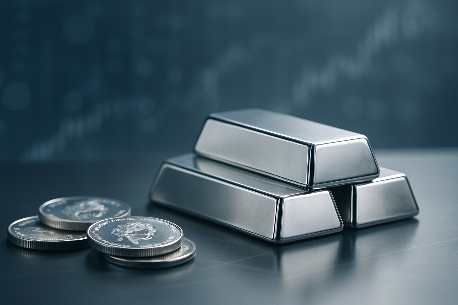 Visual representation of silver prices today