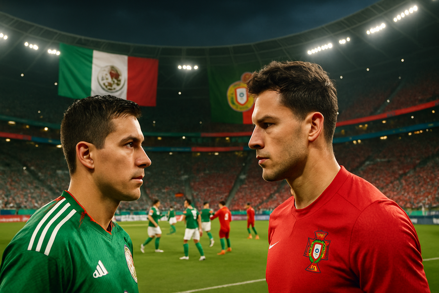 Visual representation of mexico vs portugal