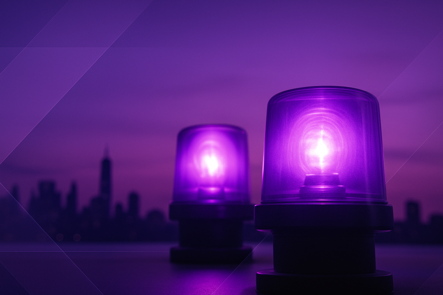 Visual representation of purple alert