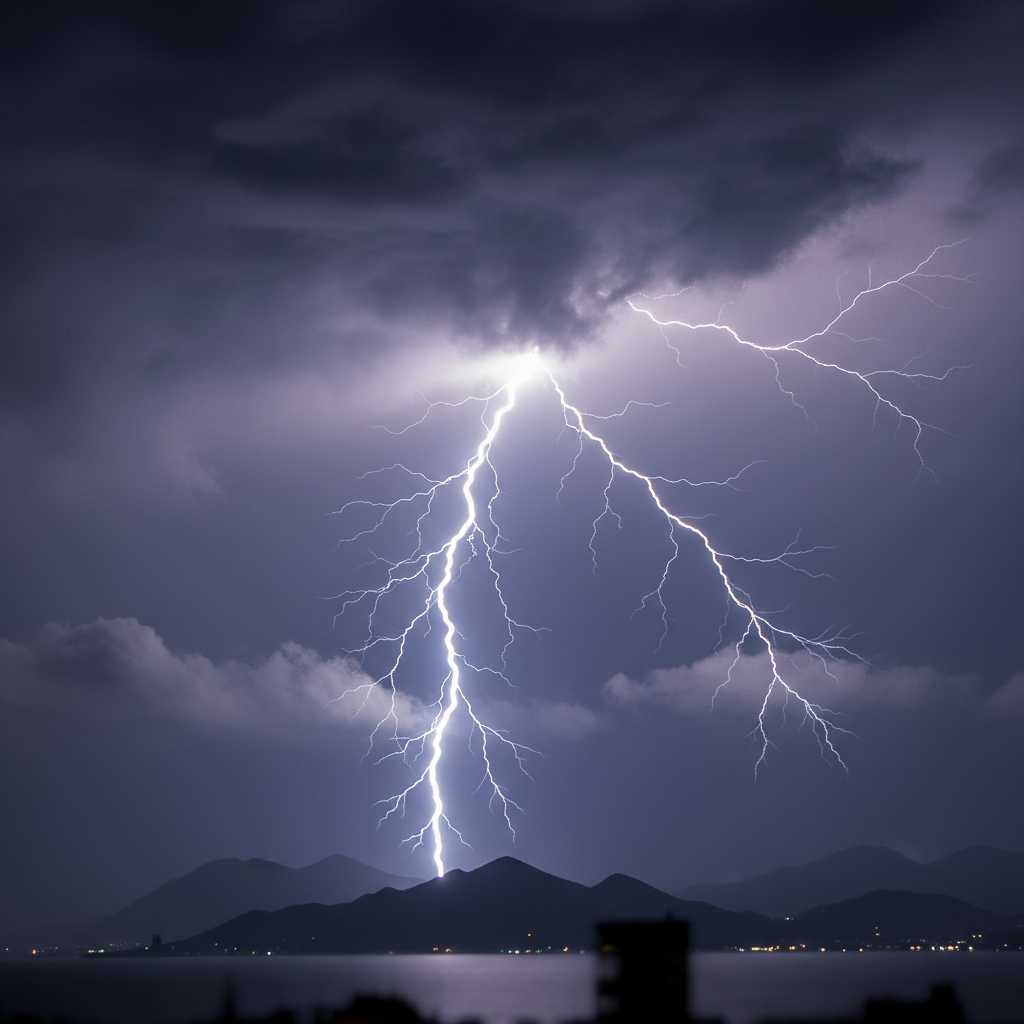 Visual representation of lightning