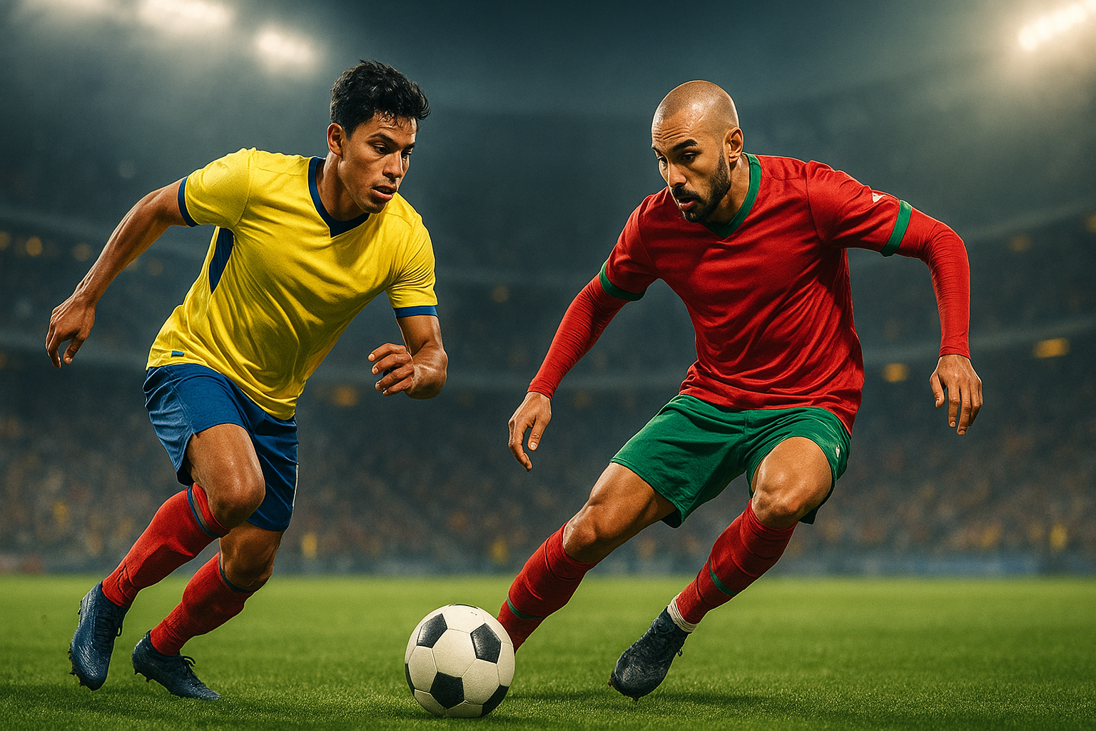 Visual representation of ecuador vs marruecos