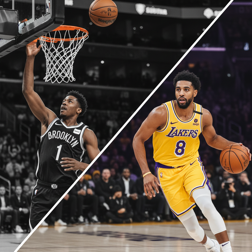 Visual representation of nets vs lakers