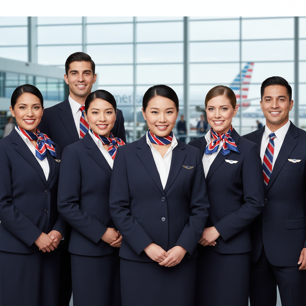 Visual representation of american airlines flight attendants