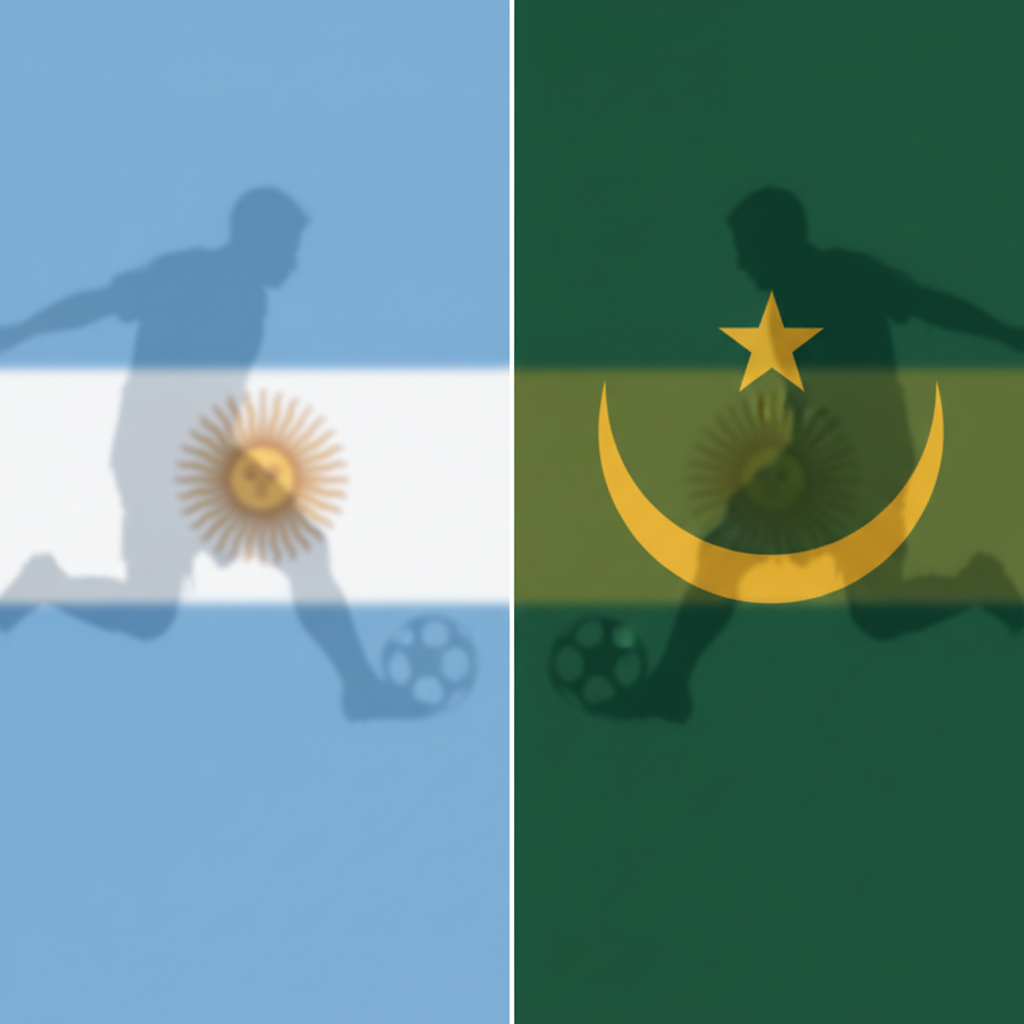 Visual representation of argentina vs mauritania